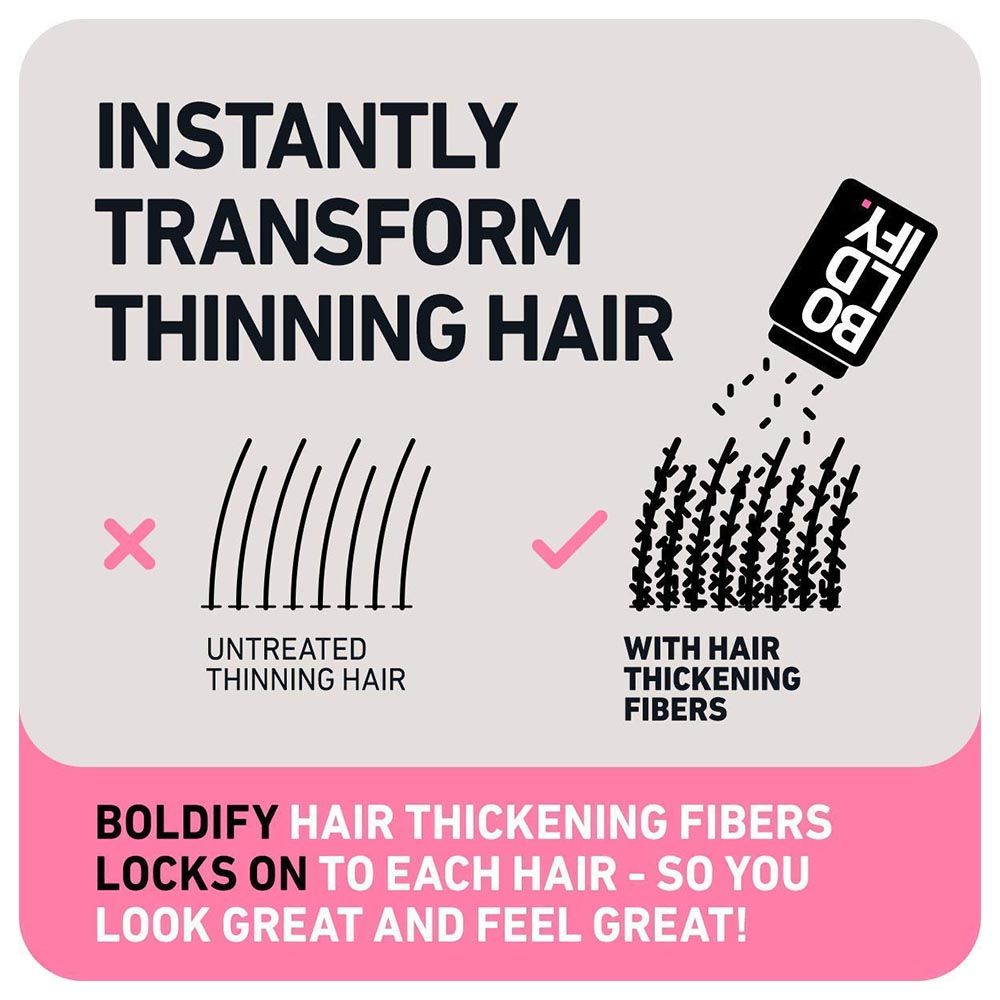 BOLDIFY -  Hair Fibers Conceals Hair Loss Light Brown 28g