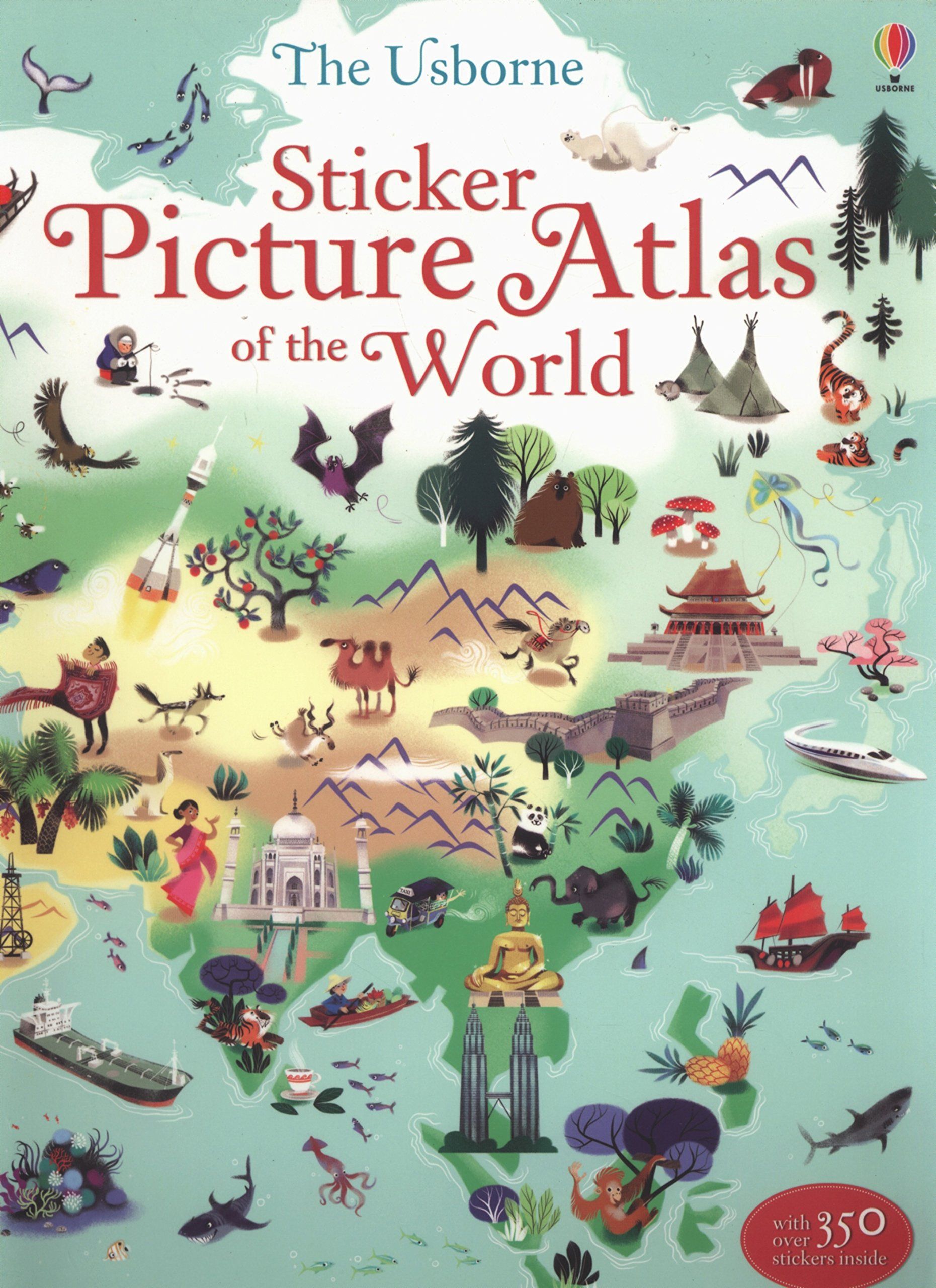 Usborne Books - Sticker Picture Atlas of the World