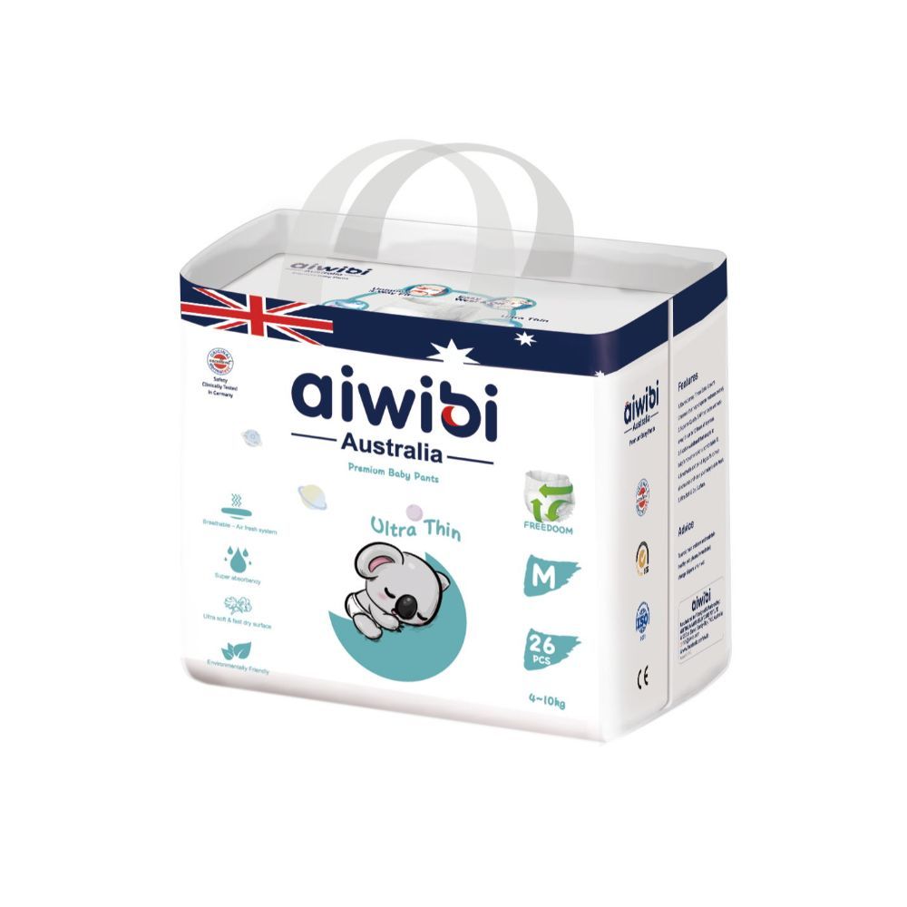 Aiwibi - Premium Baby Pants - Size M 4-10kg - 26pcs