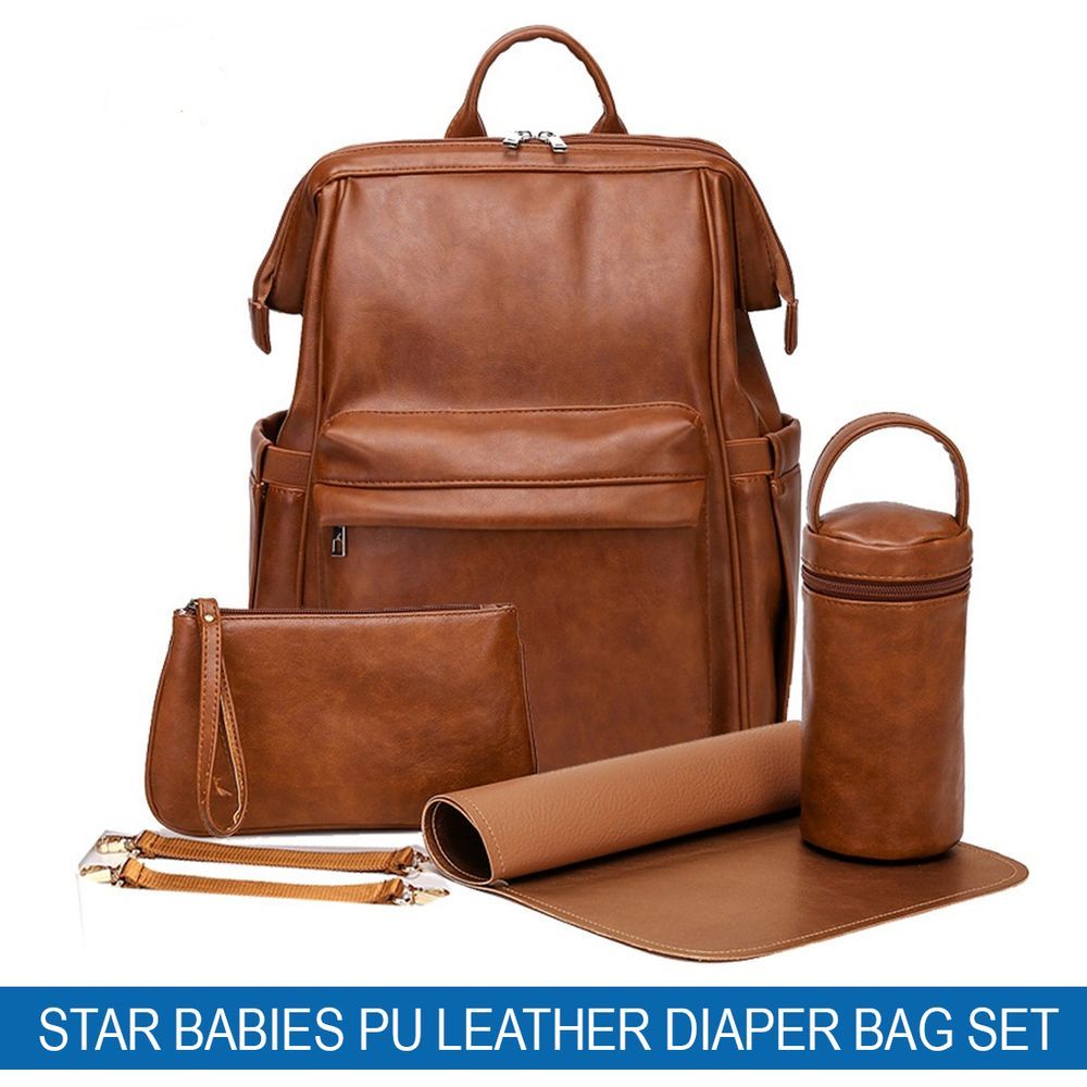 Star Babies - PU Leather Diaper Bag Set