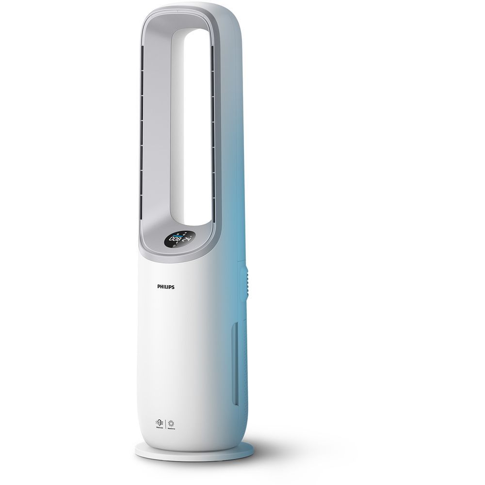 Philips - Air Performer 2-in-1 Air Purifier And Fan 7000 Series - White