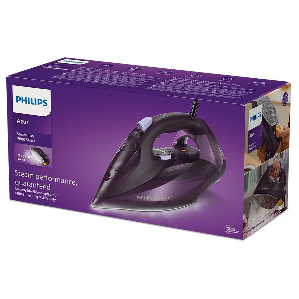 Philips - HV Steam Iron 7000 Series - Dark Purple