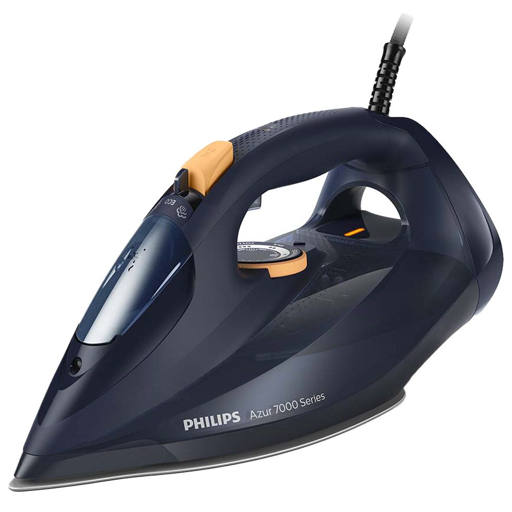 Philips - Steam Iron 7000 Series 3000W - Blue/Yellow