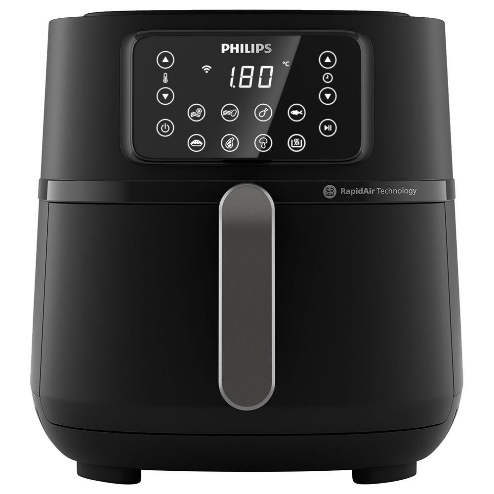 Philips - XXL Connected 6 Portions Airfryer 5000 Series 2000W - Black