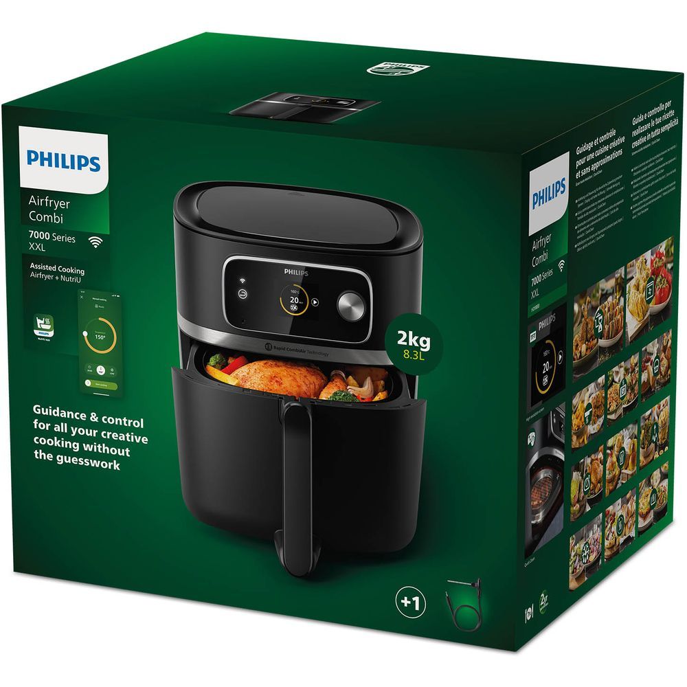 Philips - Combi XXL Connected Airfryer 7000 Series - Black