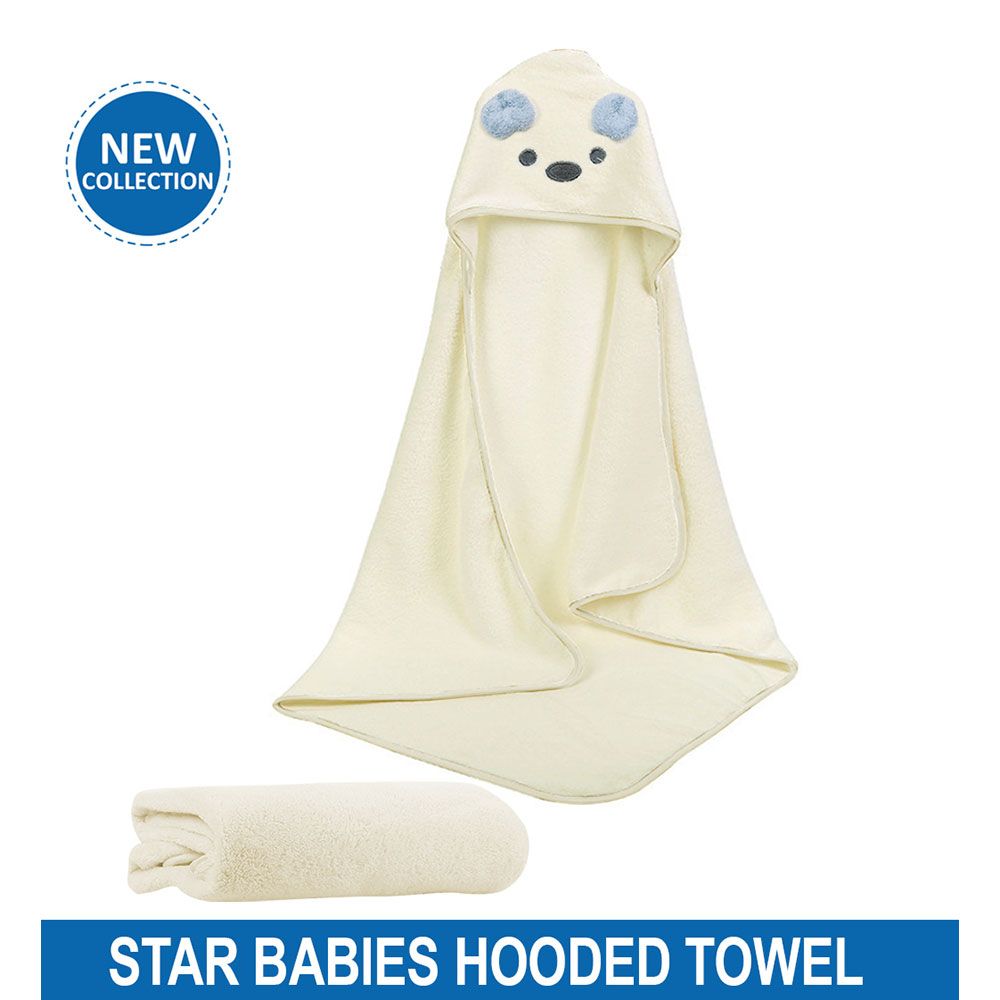 Star Babies - Microfiber Hooded Towel - Cream