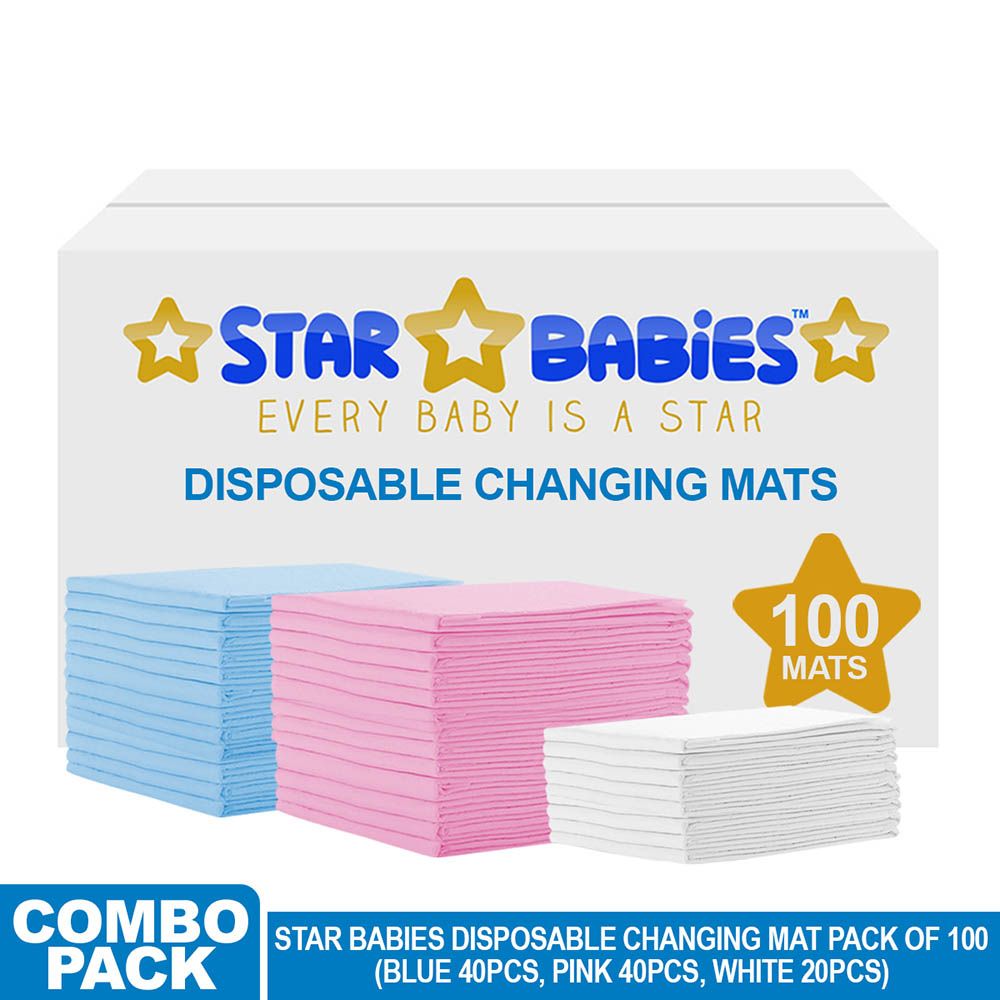 Star Babies - Disposable Changing mats (45x60cm) Large - 100 pcs