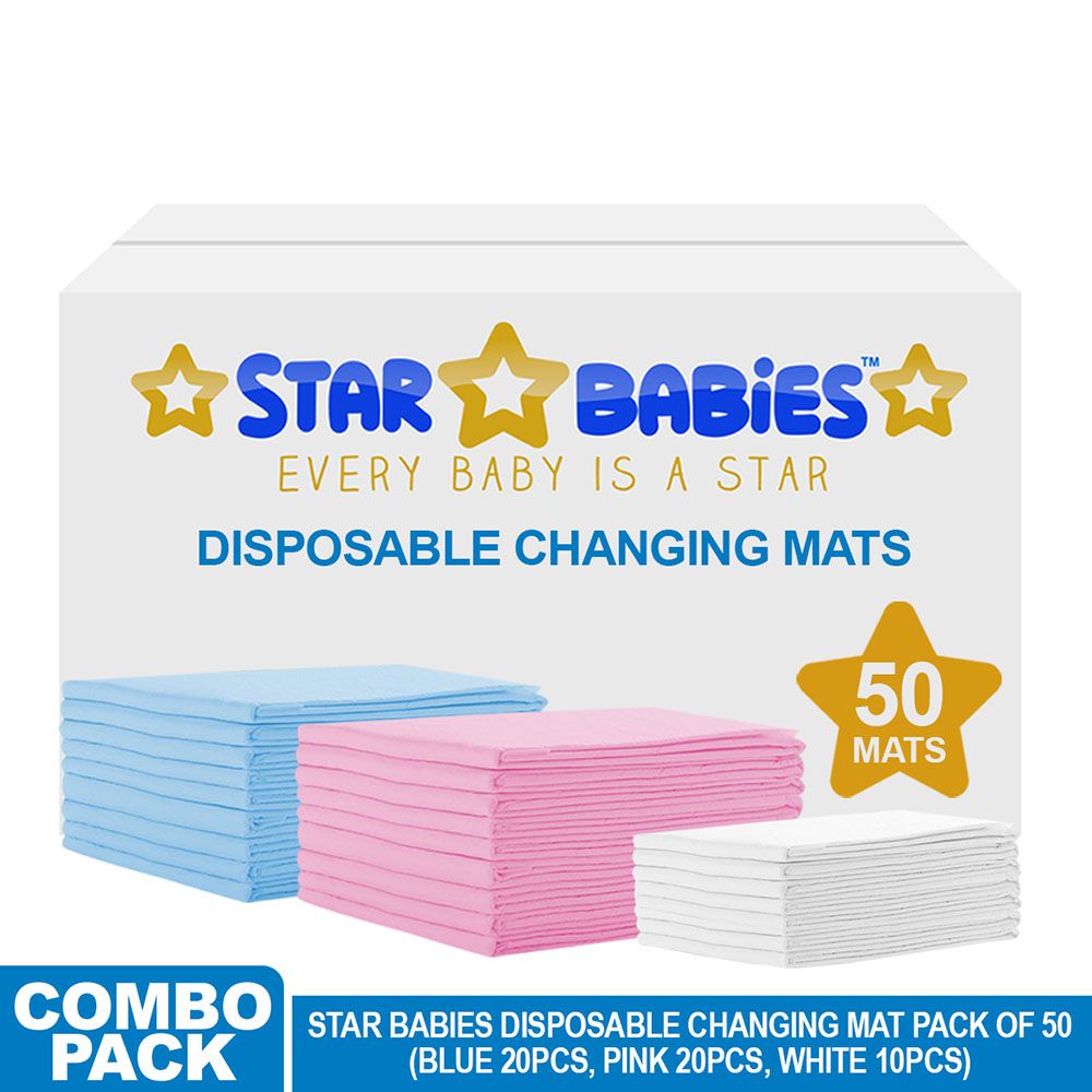 Star Babies - Disposable Changing mats (45x60cm) Large, Pack Of 50