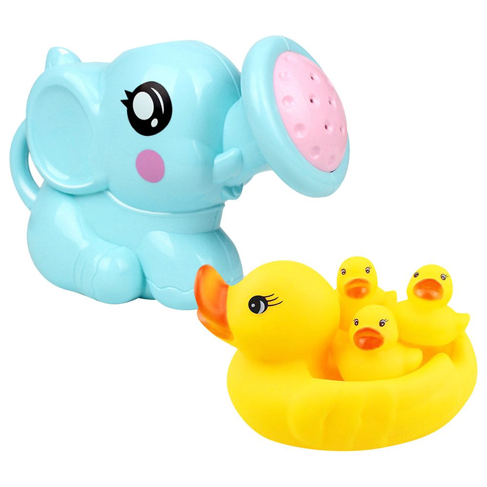 Star Babies - Kettle Toy w/ Rubber Duck - Pack Of 2 - Blue/Yellow