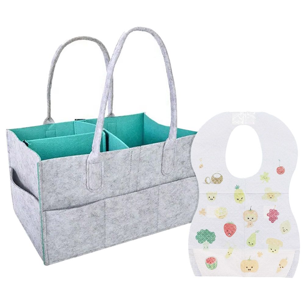 Star Babies - Diaper Caddy Organizer w/ Disposable Bibs - 20pcs - Pack Of 2