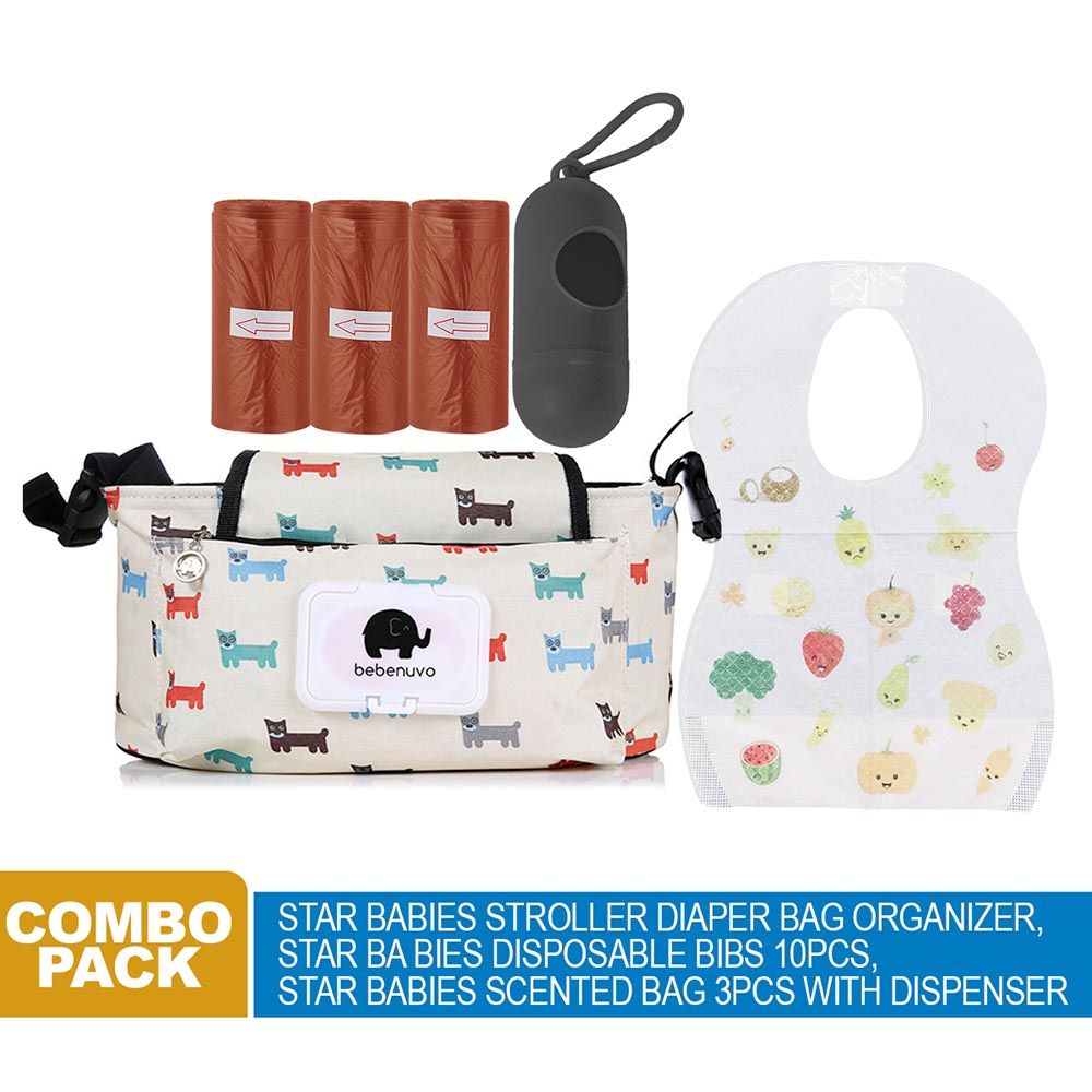 Star Babies - Stroller Bag, Bibs & Scented Bag