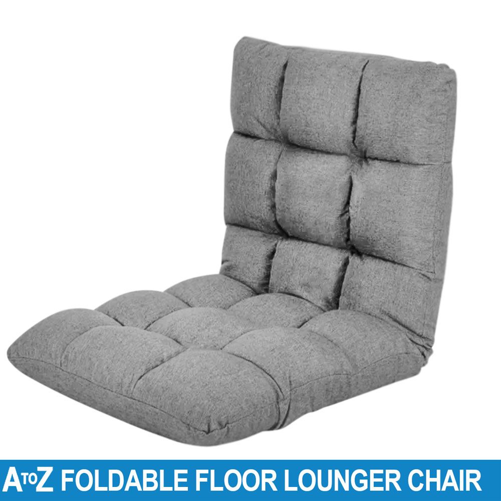 A To Z - Floor Chair Foldable Lounger Chair 1pc - Grey