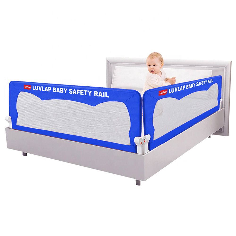 Luvlap - Baby Safety Bed Rail 102cm - Blue