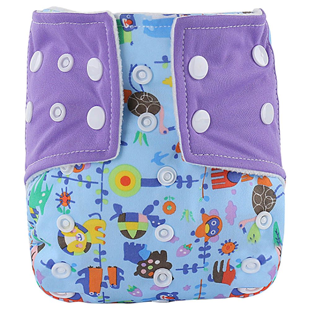 MeeMee - Floral Baby Reusable Swim Diapers - Purple