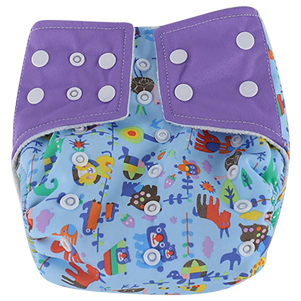 MeeMee - Floral Baby Reusable Swim Diapers - Purple