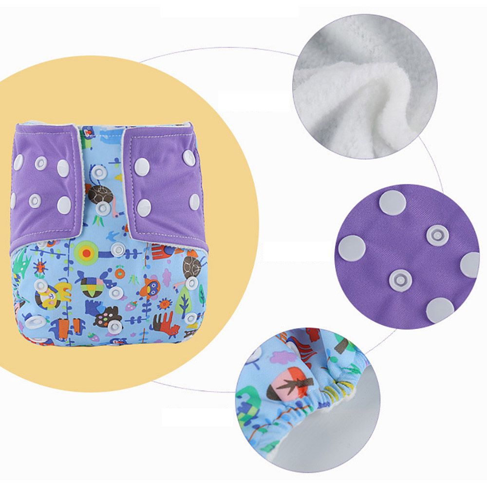 MeeMee - Floral Baby Reusable Swim Diapers - Purple