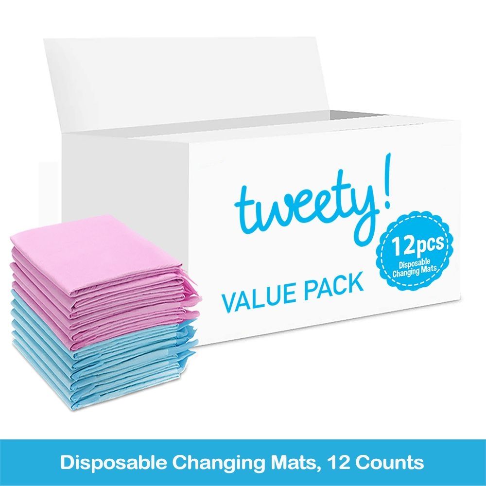 Tweety - Disposable Changing Mats - 12pcs - Pink/Blue