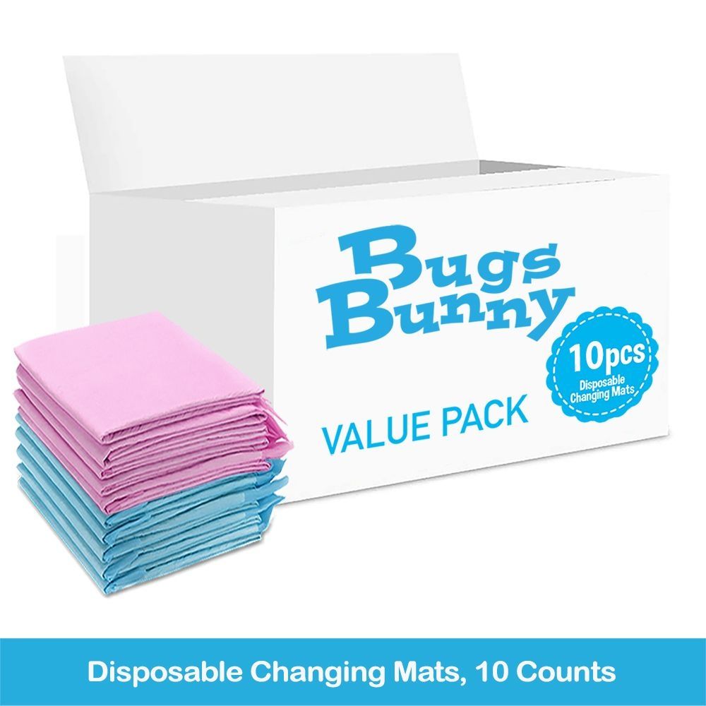 Bugs Bunny - Disposable Changing Mats - 10pcs - Pink/Blue