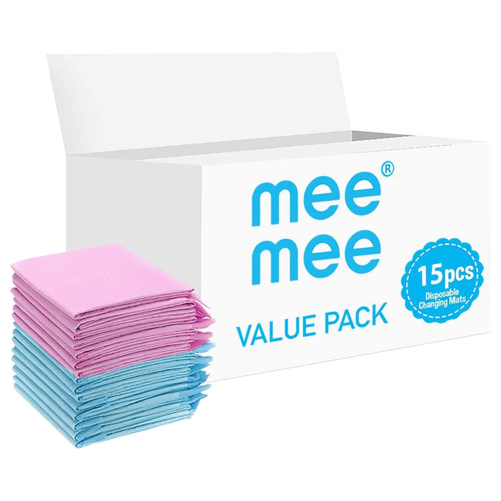 Mee Mee - Disposable Changing Mats - 15pcs - Pink/Blue