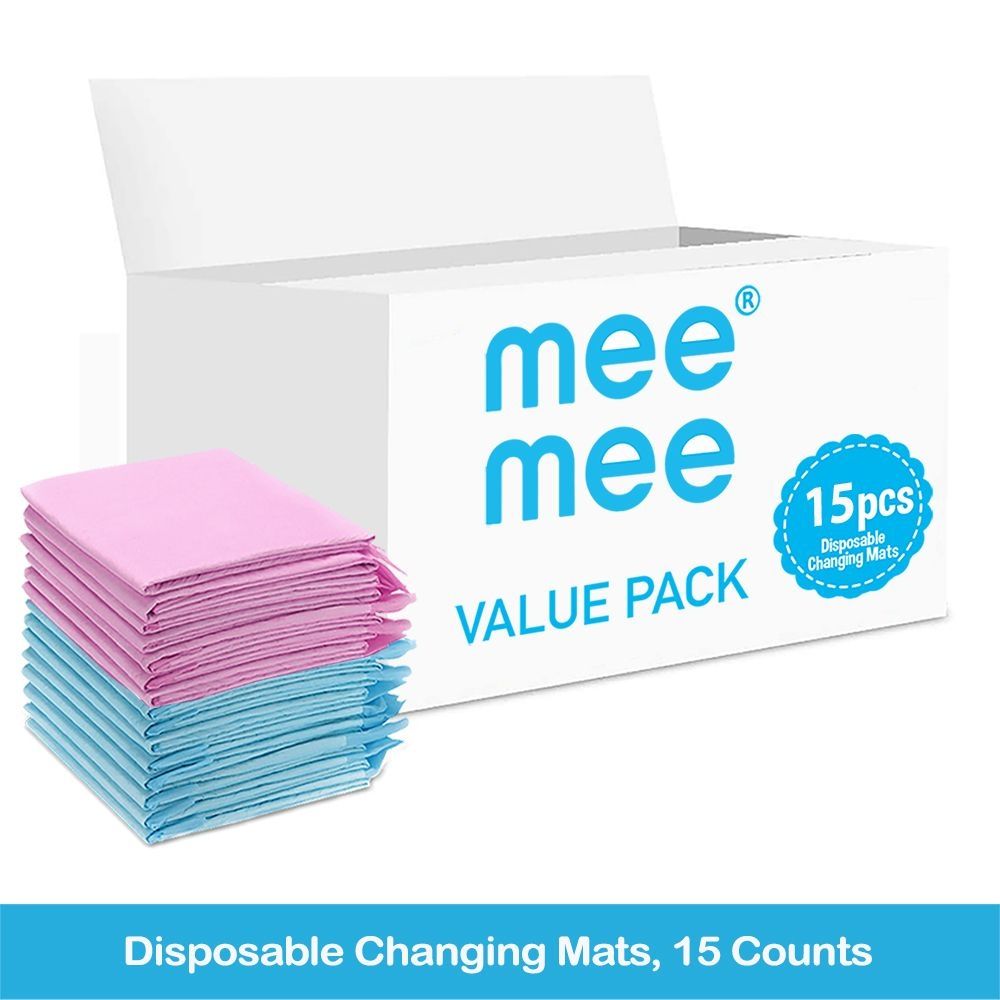 Mee Mee - Disposable Changing Mats - 15pcs - Pink/Blue