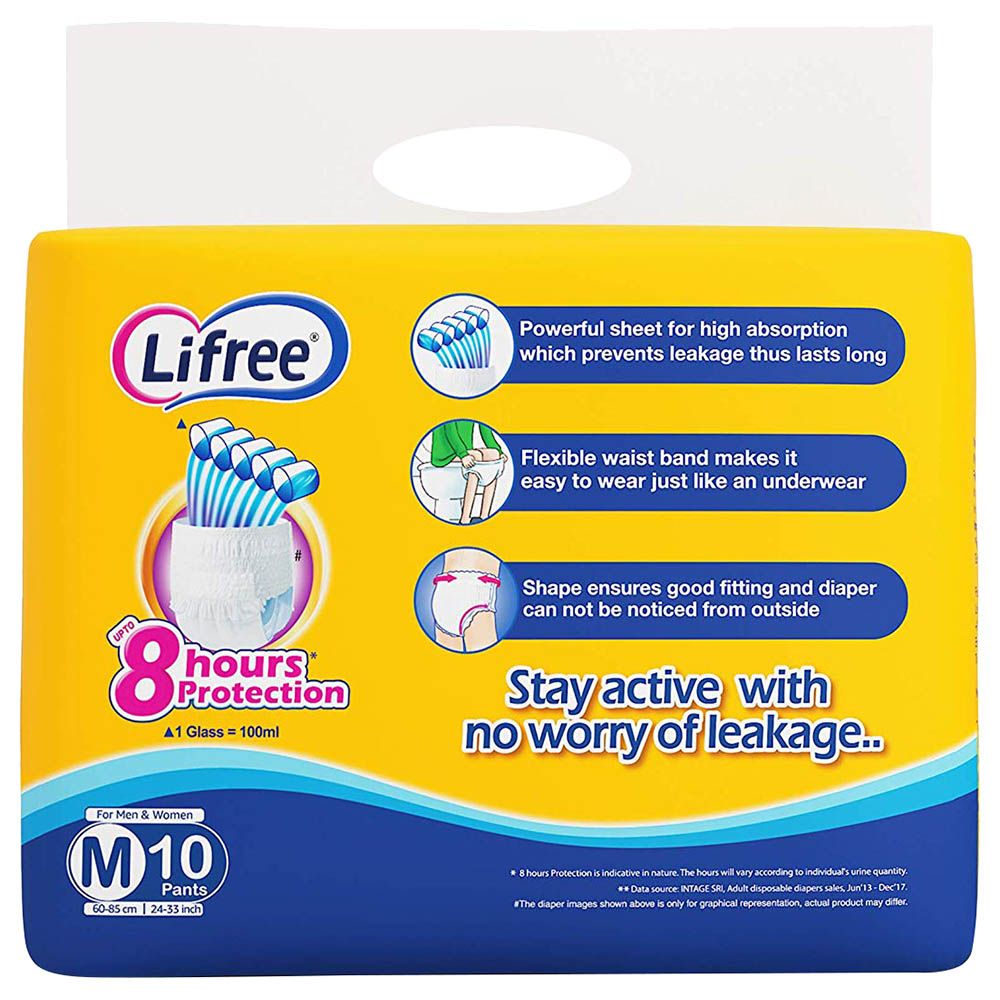 Lifree - Medium Size Diaper Pants - 10 Count