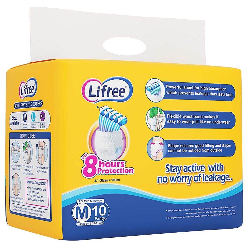 Lifree - Medium Size Diaper Pants - 10 Count