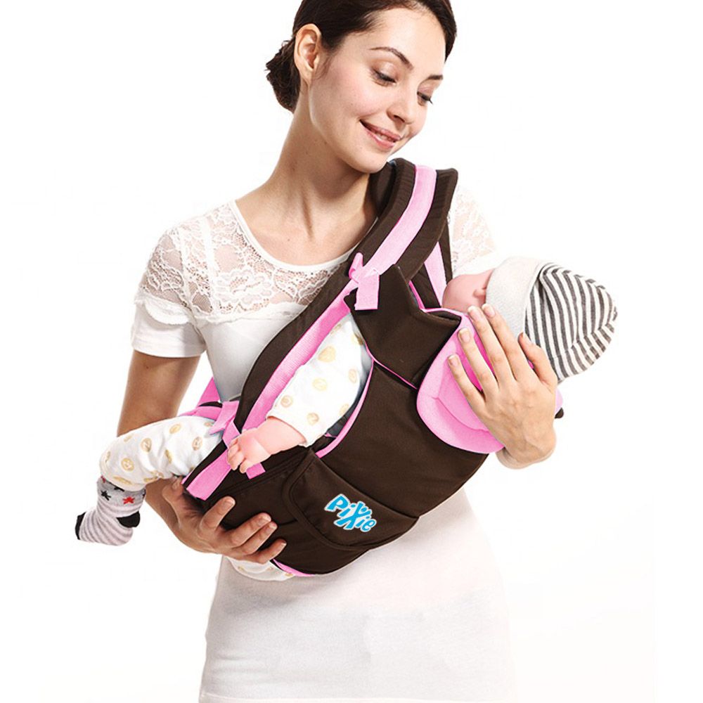 Pixie Baby Carrier - Pink/Black