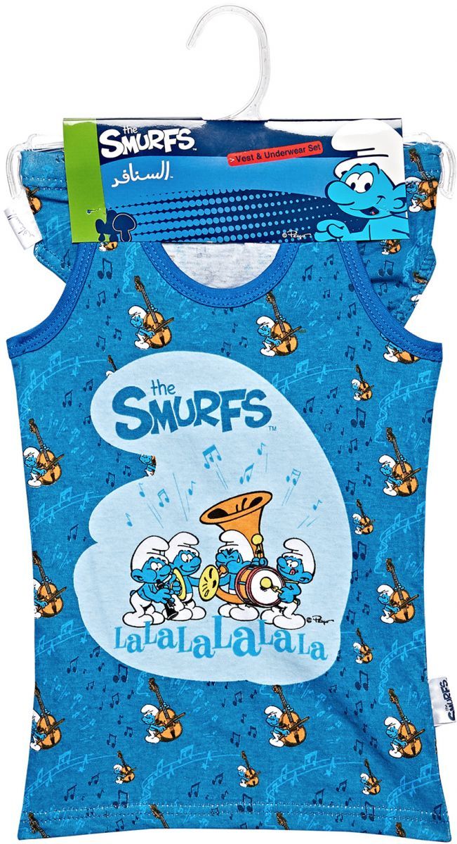 The Smurfs - Vest & Underwear Set - Dark Blue