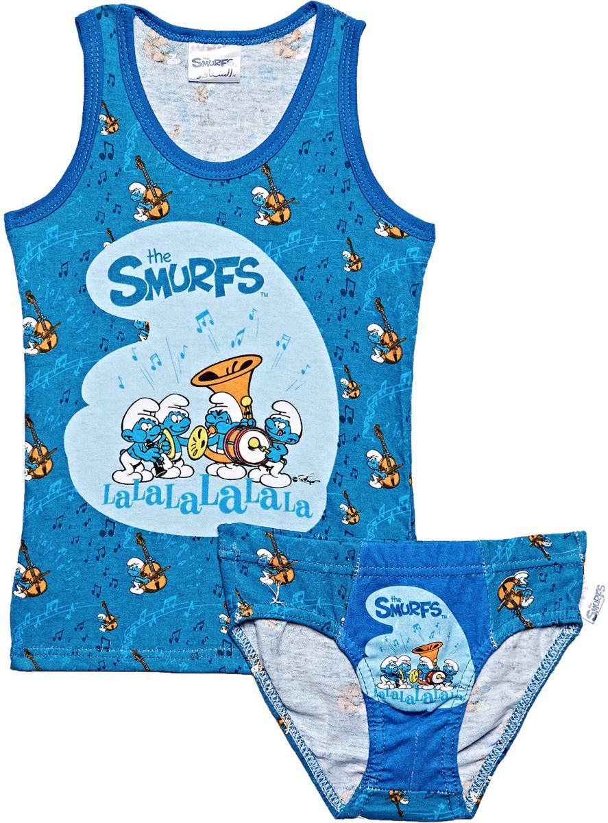 The Smurfs - Vest & Underwear Set - Dark Blue