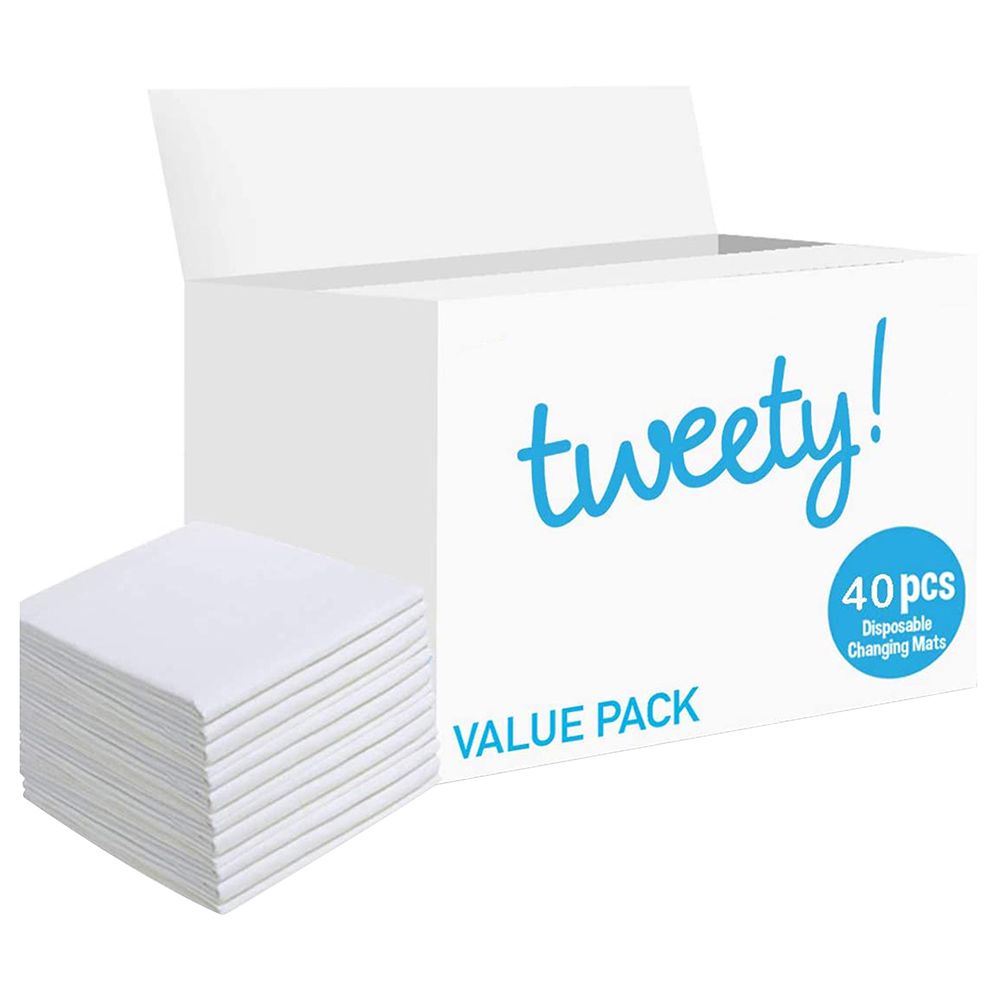 Tweety - 40pcs Disposable Changing Mats Value Pack