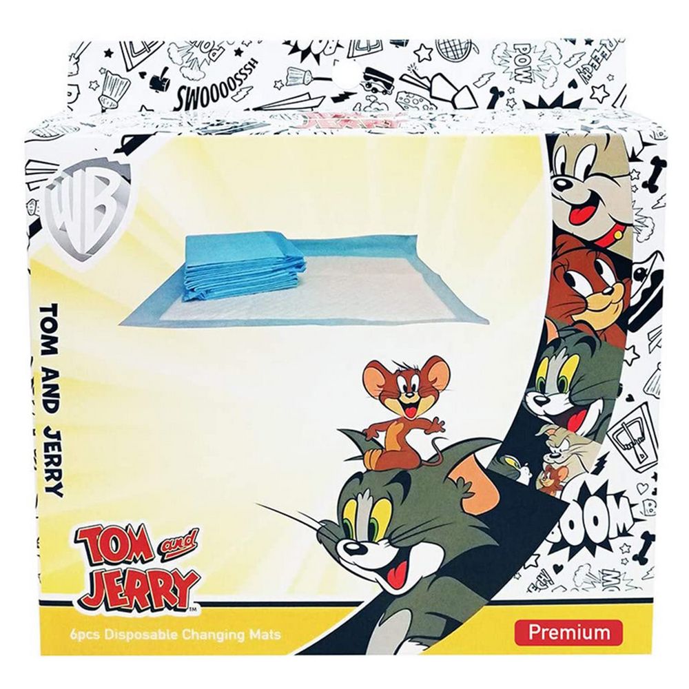 Tom & Jerry - Disposable Changing Mats Box of 6 Pcs