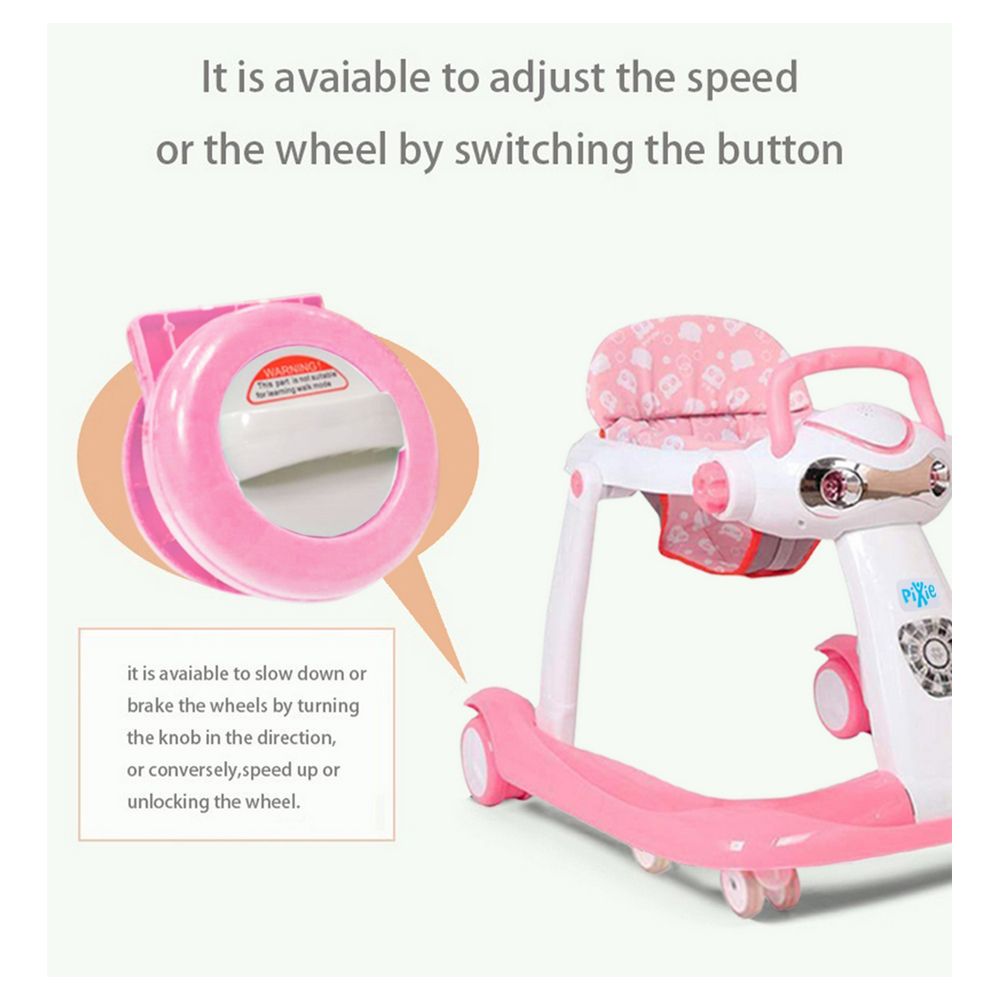 Pixie - Foldable Baby Walker - Pink