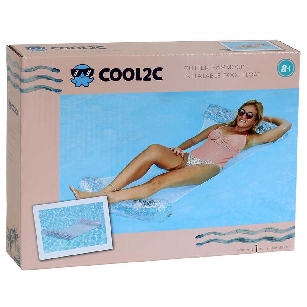 Cool2C - Glitter Hammock Inflatable Pool Float - Clear