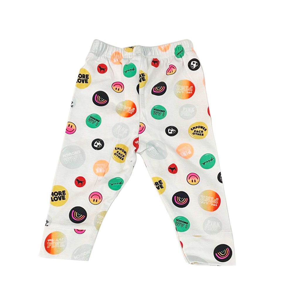 Veronica - Smiley Print T-Shirt & Pyjama Pant - 2pc-Set