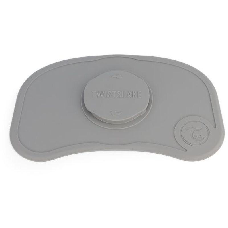 Twistshake - Click-Mat Mini With Plate - Pastel Grey