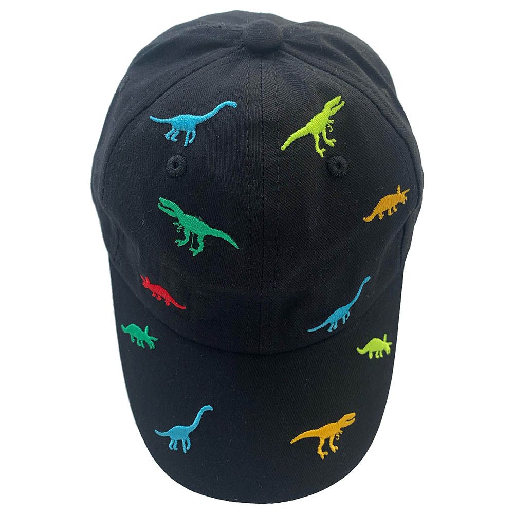 The Girl Cap - Kids Cap - Black Dinosaur