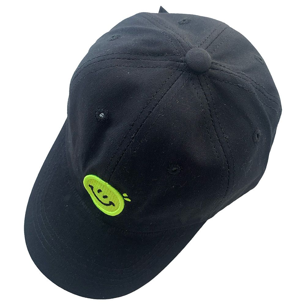 The Girl Cap - Kids Cap - Black Smiley