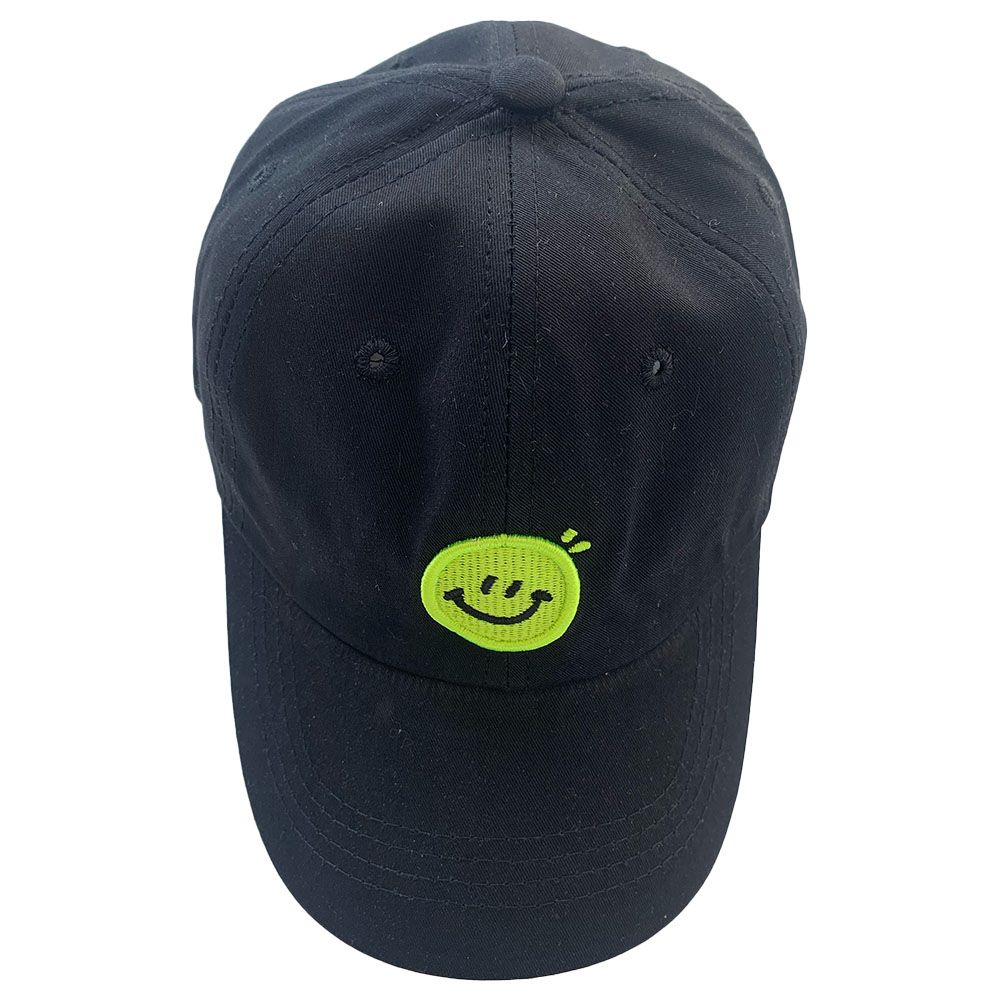 The Girl Cap - Kids Cap - Black Smiley