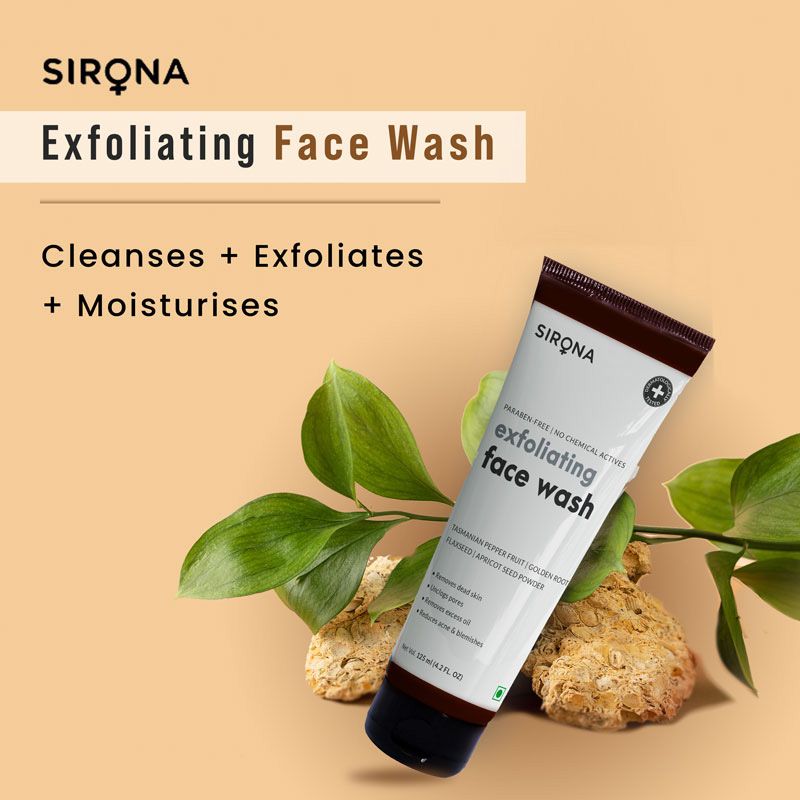 Sirona - Natural Exfoliating Facial Cleanser 125ml Pack of 2