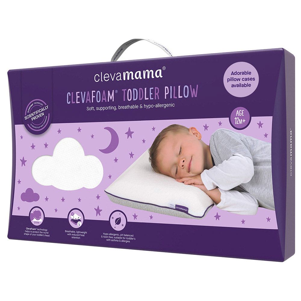 Clevamama - Toddler Pillow - White/Blue