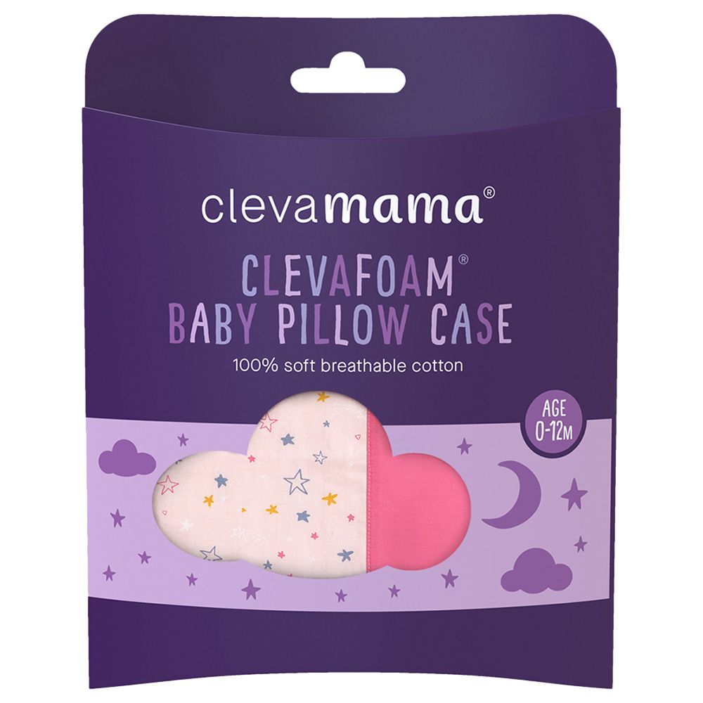 Clevamama - Baby Pillow Case - Pink