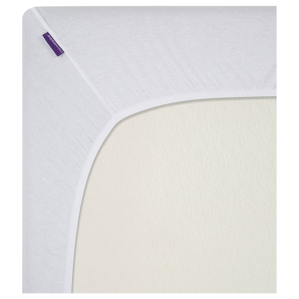 Clevamama - Jersey Cotton Fitted Sheets - Pack Of 2 - 70x140cm - White