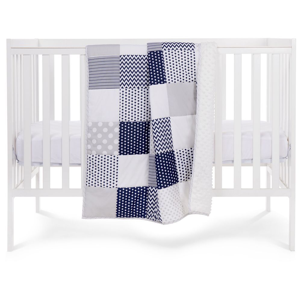 Nini - Padded Quilt - Navy/Grey