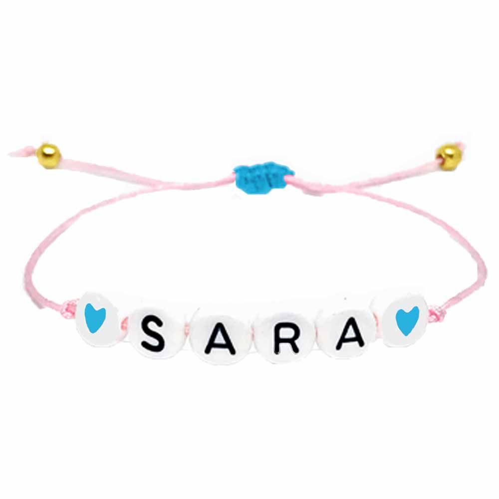 Twinkle Hands - Pink Blue Personalized Name Bracelet