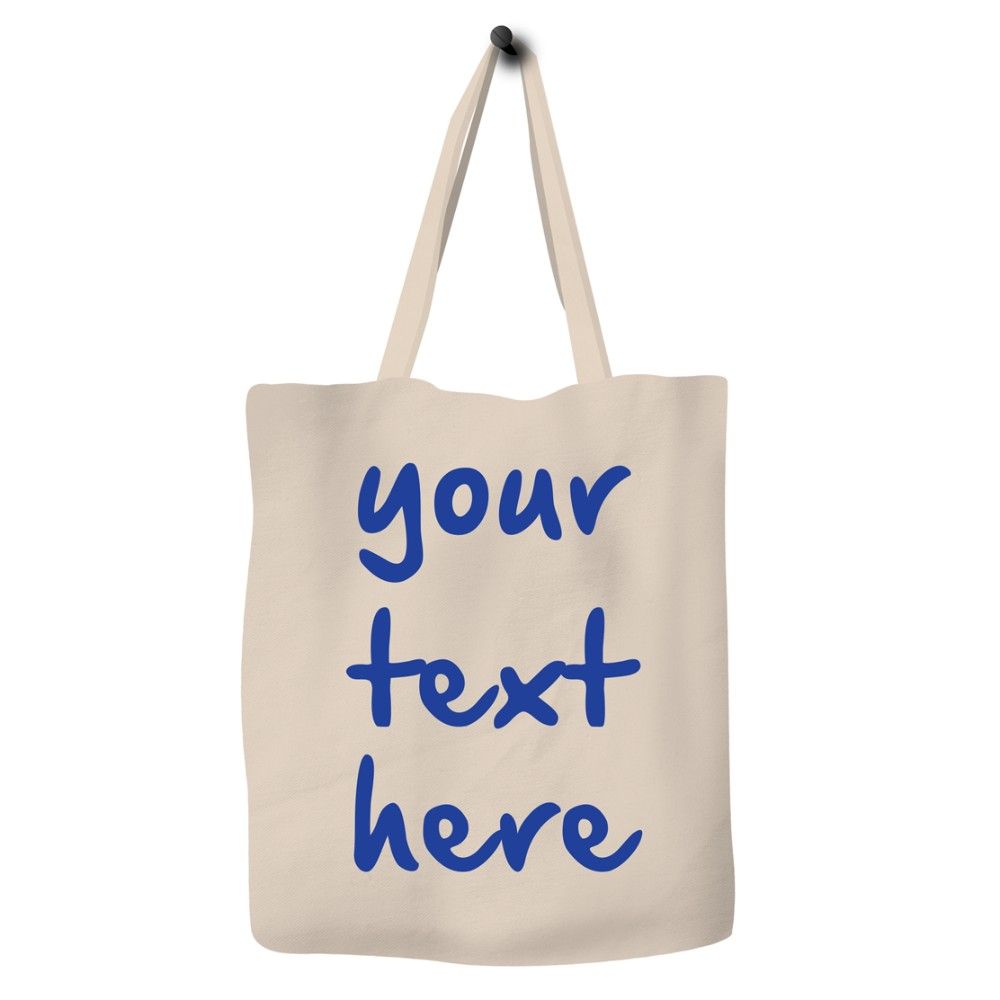 Save The Ocean - Eco Bag Canvas Tote Bag - Dark Blue Font