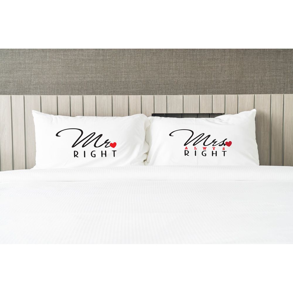 Twinkle Hands - Couple Pillowcases - Mr. Right, Mrs. Always Right