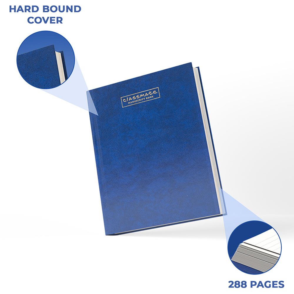 Classmate - Manuscript Book 288 Pages Pack of 6 - Blue