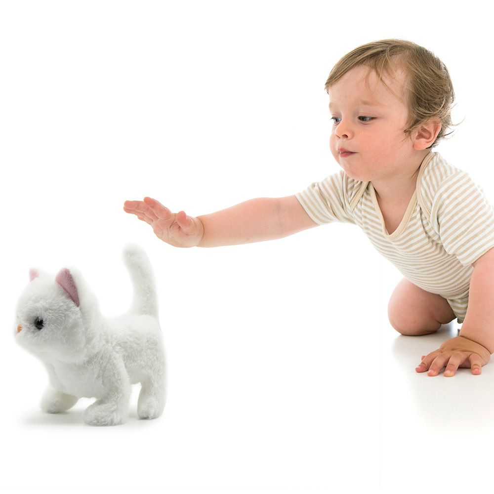 PUGS AT PLAY - Casper Walking Cat Plush Toy - White