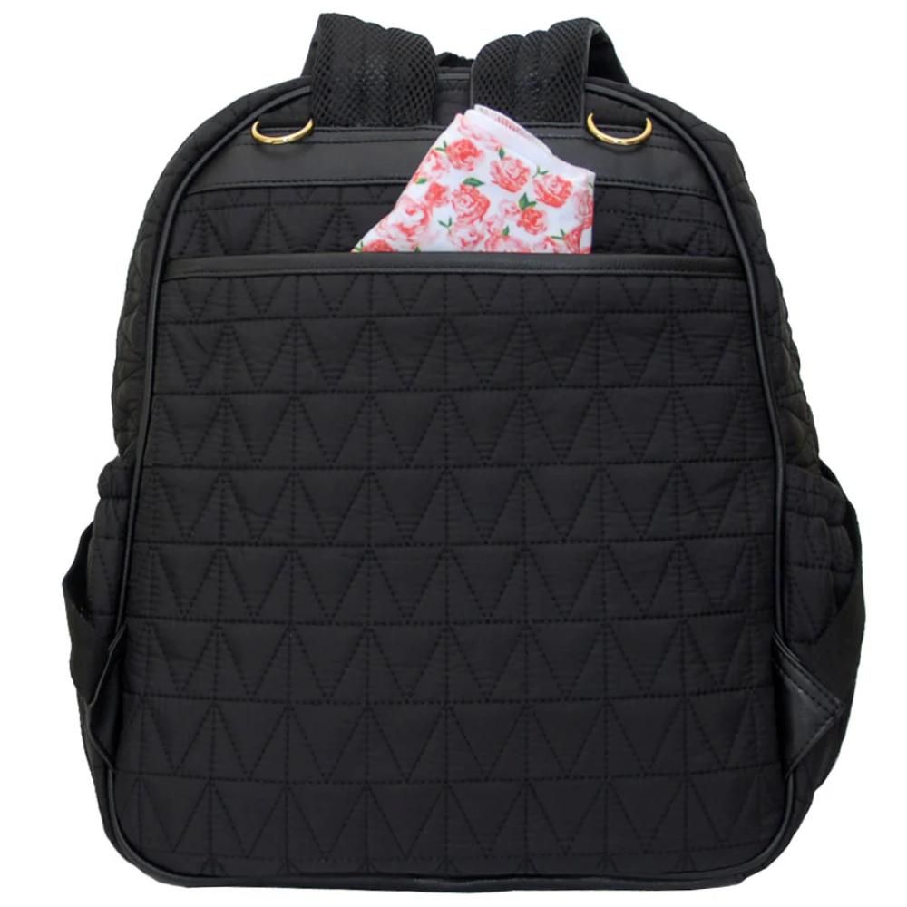 Bumble & Bird - Nylon Diaper Backpack Set - 4pcs - Black