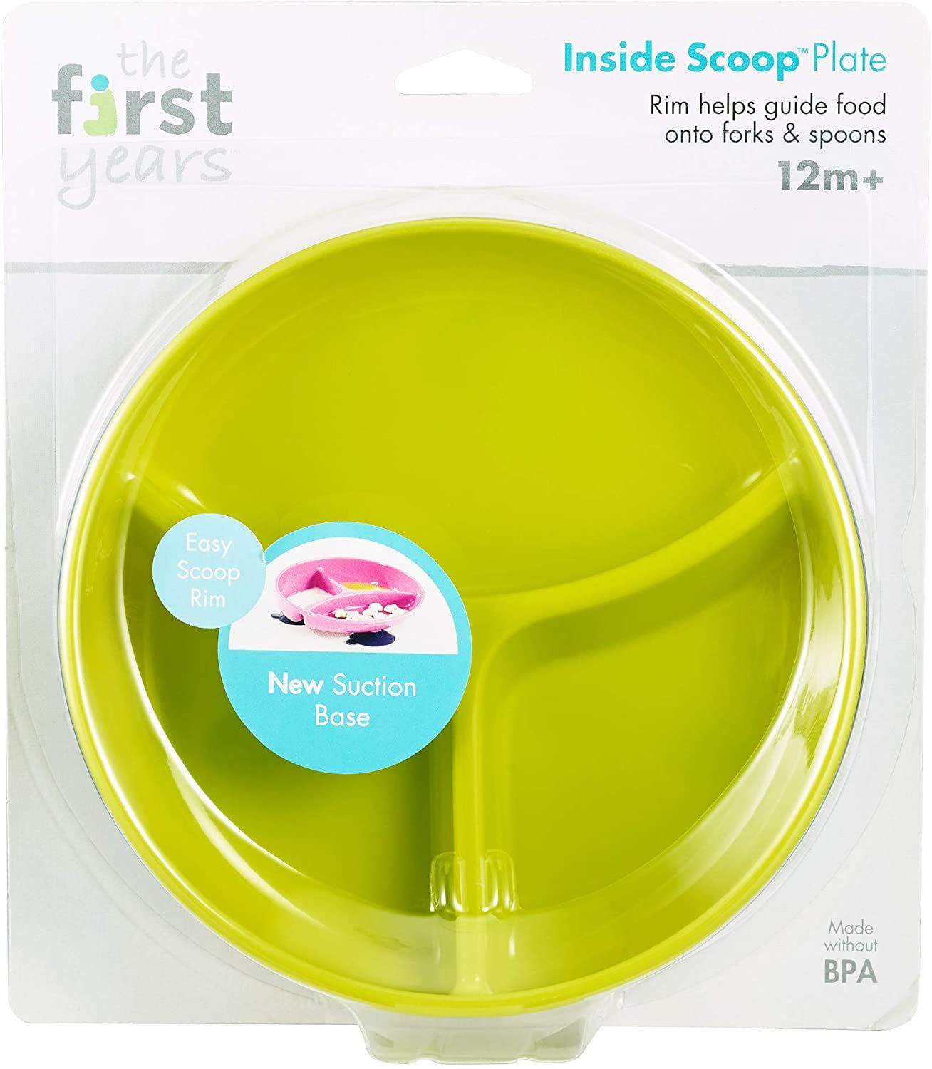 The First Years - Inside Scoop Suction Sectioned Plate - Assorted